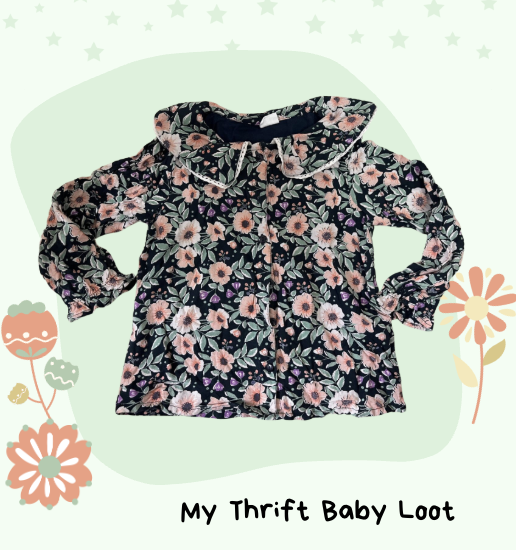 Preloved Babyhug girls collar top (3-4 years)